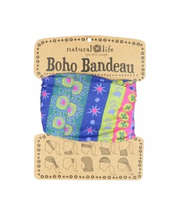 Bandana azul, rosa mostaza natural Life